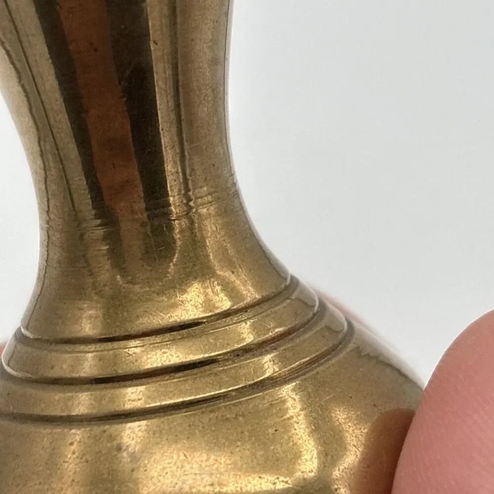Vintage Miniature Brass Vase 3.2